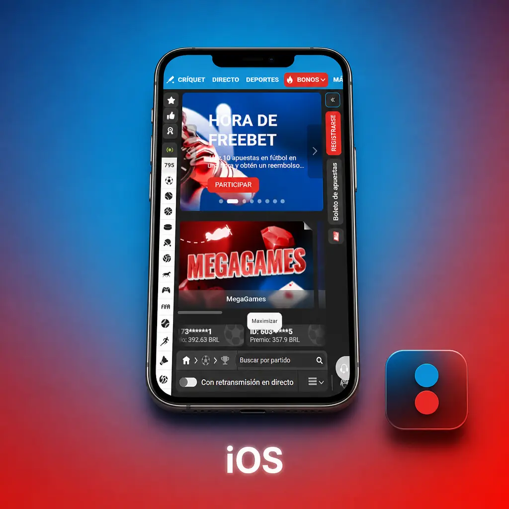 Aplicación MegaPari para iOS disponible en App Store para iPhone e iPad con iOS 12.0 o superior
