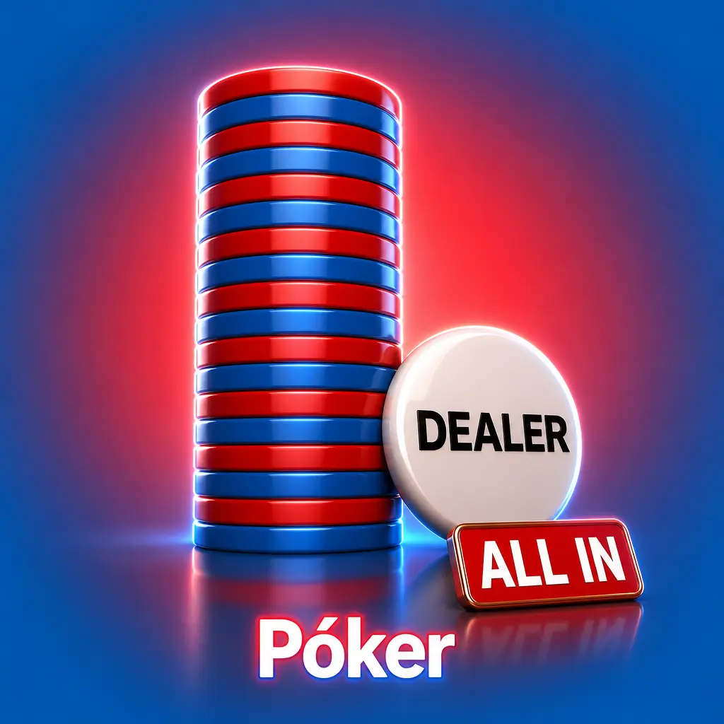 Mesa de póker en vivo con crupier real en MegaPari, cartas y fichas sobre el tapete verde