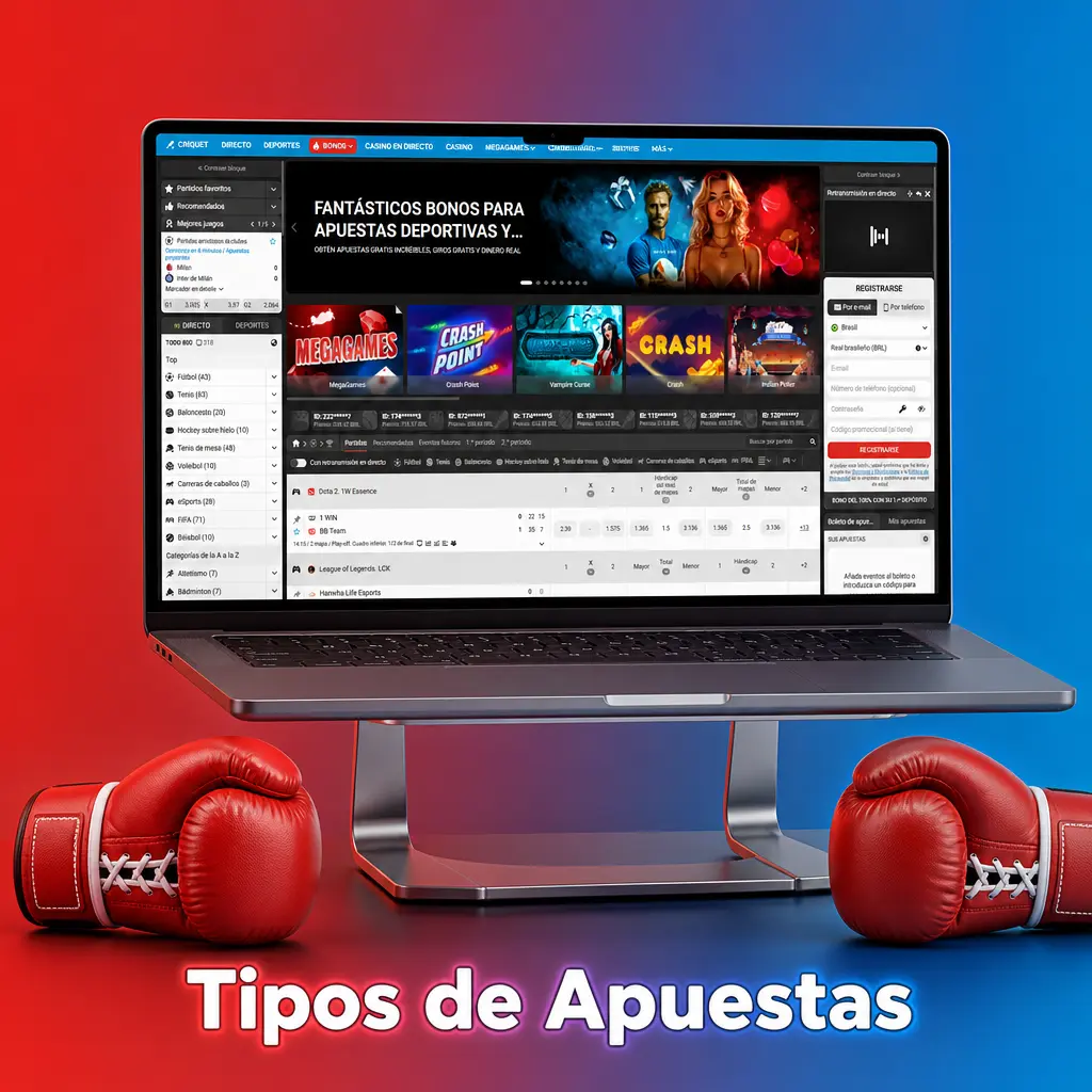 Tipos de apuestas en MegaPari: simple, expreso acumulador y sistema para pre-partido y en vivo